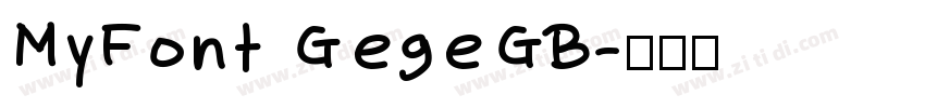 MyFont GegeGB字体转换